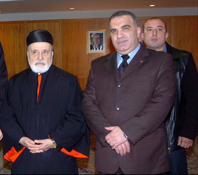 Minister Elie Marouni Maronite Patriarch Sfeir Cardinal Patriarch Of Lebanese Maronites
