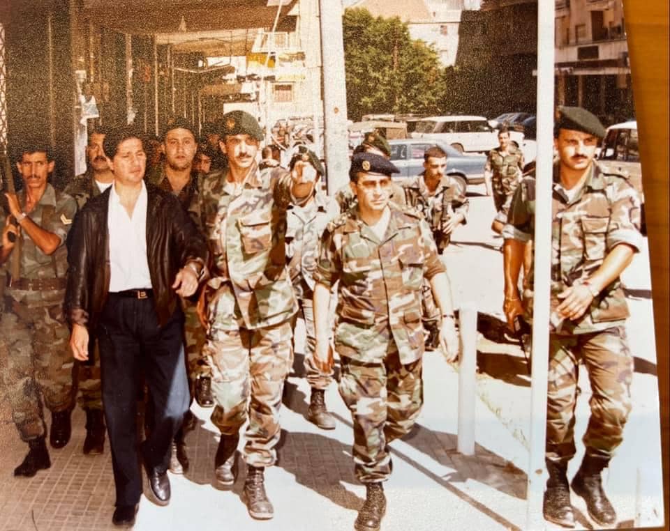 President Amin Gemayel, Colonel Narek Aprahamian, Lebanese Army Commander General Michel Aoun